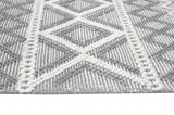 5' X 7' Gray and Ivory Geometric Handmade Area Rug - Homeroots