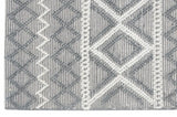 6' X 9' Gray and Ivory Geometric Handmade Area Rug - Homeroots - Flyclothing LLC