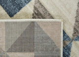 5' X 8' Blue Geometric Area Rug - Homeroots