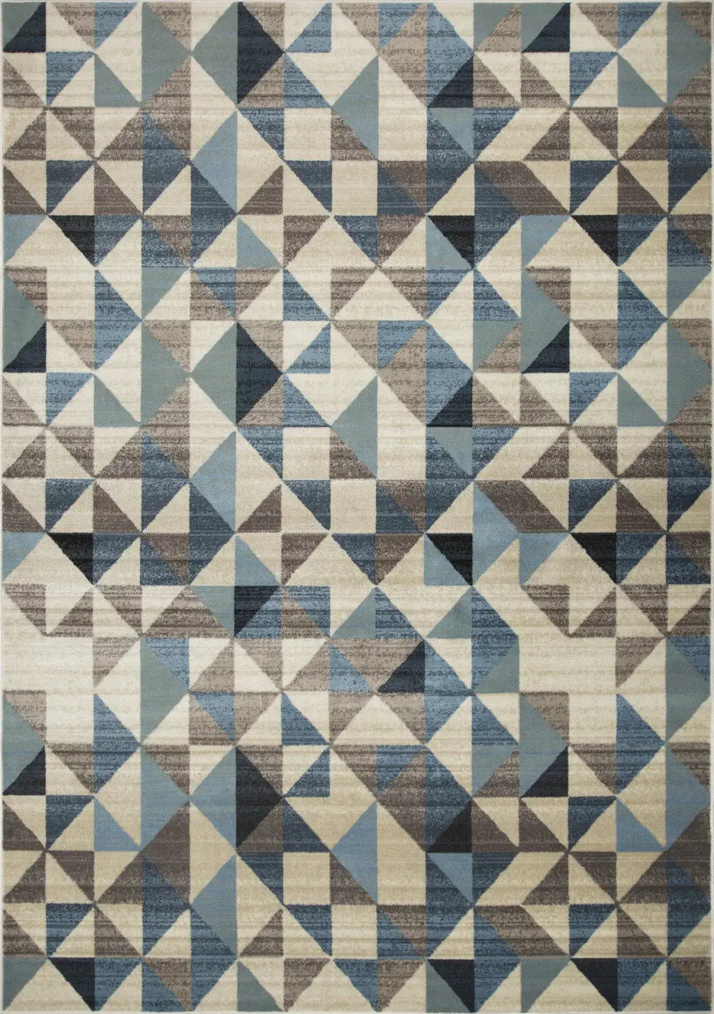 8' X 11' Blue Geometric Area Rug - Homeroots - Flyclothing LLC