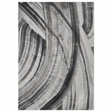 3' X 5' Gray and Ivory Abstract Area Rug - Homeroots - Flyclothing LLC