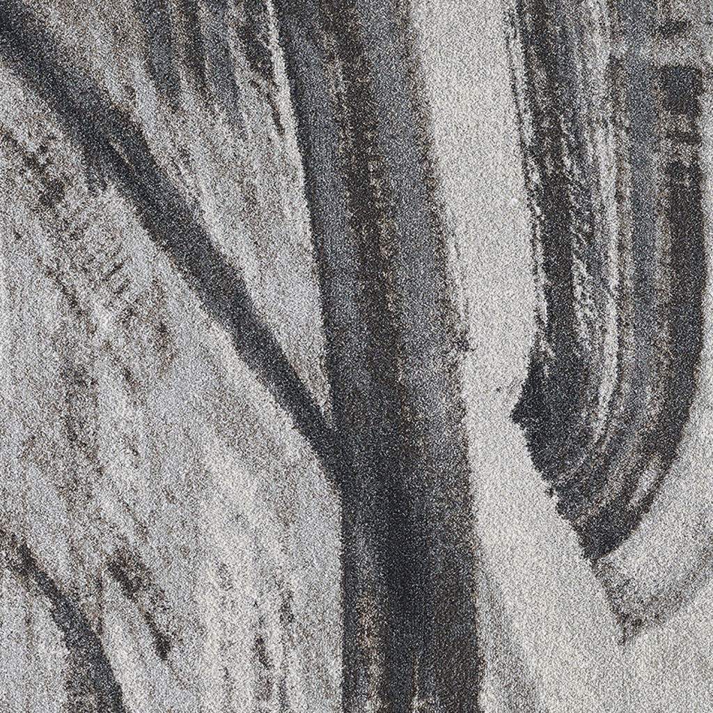 3' X 5' Gray and Ivory Abstract Area Rug - Homeroots - Flyclothing LLC