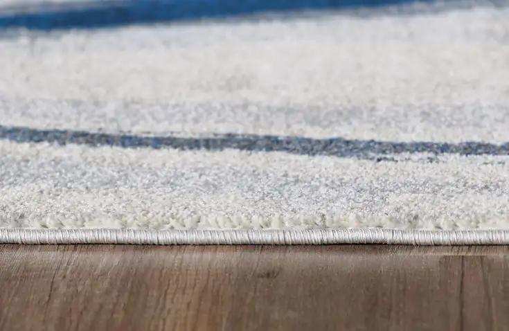 3' X 5' Ivory and Blue Abstract Area Rug - Homeroots - Flyclothing LLC