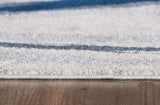 5' X 8' Ivory and Blue Abstract Area Rug - Homeroots - Flyclothing LLC
