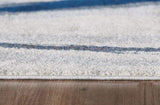 7' X 10' Ivory and Blue Abstract Area Rug - Homeroots - Flyclothing LLC