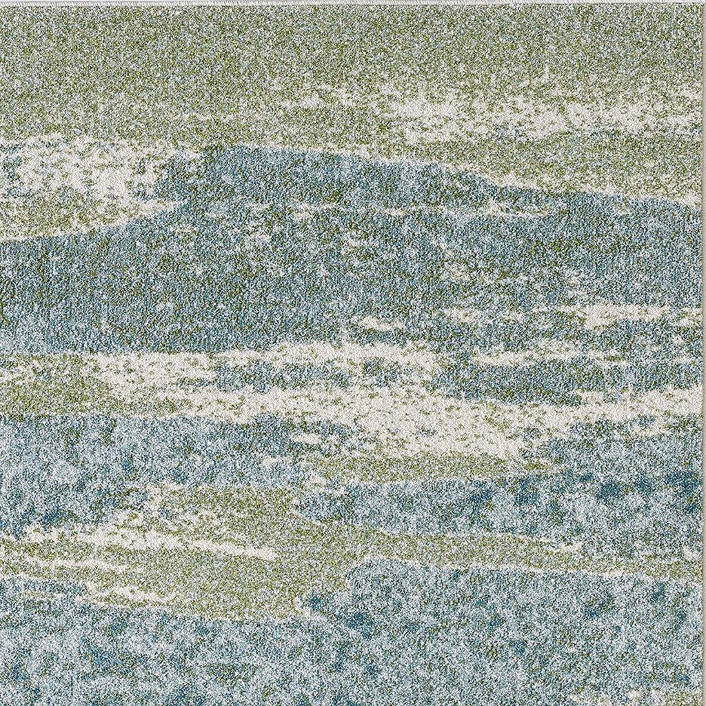 3' X 5' Blue and Green Abstract Area Rug - Homeroots - Flyclothing LLC