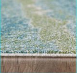 10' X 13' Blue Sage Impressionistic Ocean Area Rug - Homeroots - Flyclothing LLC