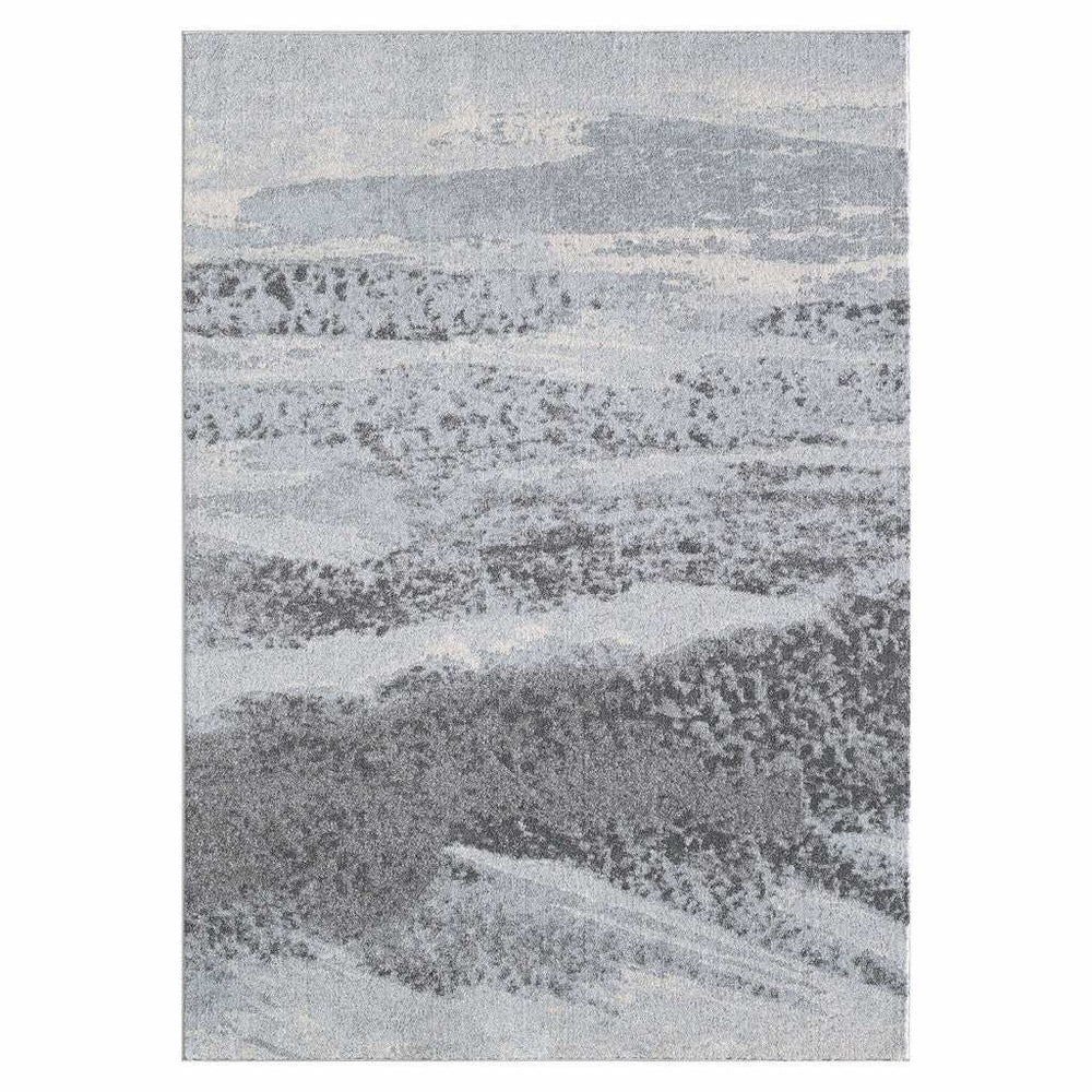 3' X 5' Blue and Gray Abstract Area Rug - Homeroots - Flyclothing LLC