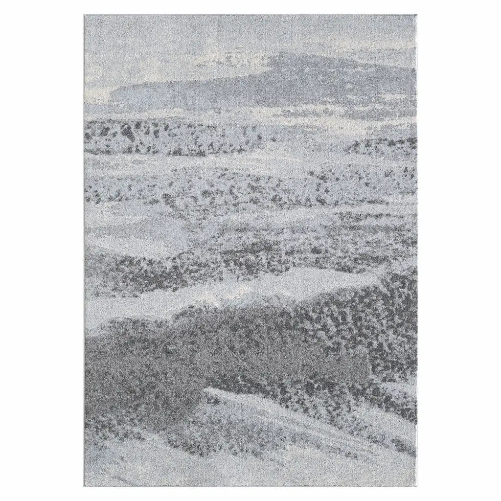 5' X 8' Blue and Gray Abstract Area Rug - Homeroots - Flyclothing LLC