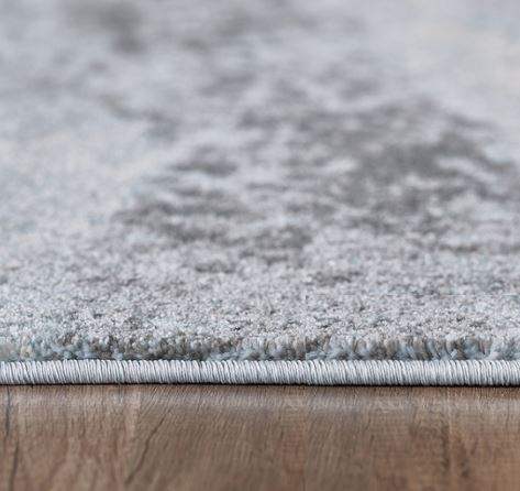 10' X 13' Blue Gray Abstract Mist Modern Area Rug - Homeroots - Flyclothing LLC