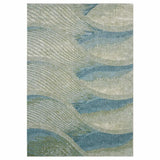 7' X 10' Blue Abstract Area Rug - Homeroots - Flyclothing LLC