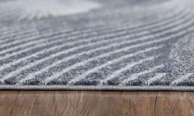 3' X 5' Blue and Gray Abstract Area Rug - Homeroots - Flyclothing LLC