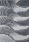 8' X 11' Blue and Gray Abstract Area Rug - Homeroots