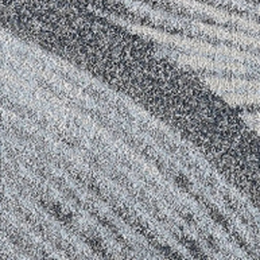 8' X 11' Blue and Gray Abstract Area Rug - Homeroots - Flyclothing LLC