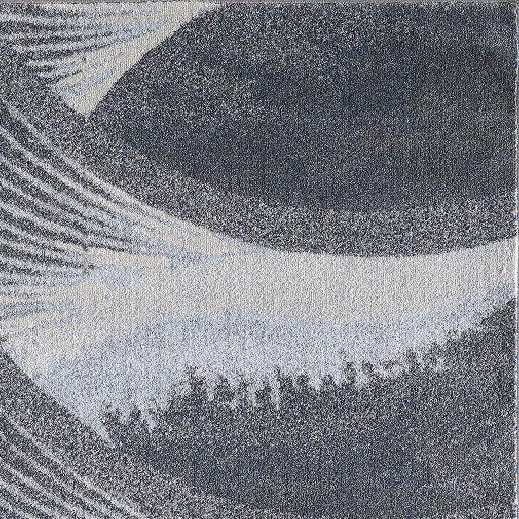 8' X 11' Blue and Gray Abstract Area Rug - Homeroots - Flyclothing LLC