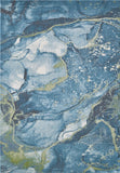 3' X 5' Teal Blue Abstract Area Rug