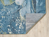10' X 13' Blue Sage Abstract Stone Modern Area Rug - Homeroots - Flyclothing LLC