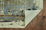 8' Runner Blue Abstract Runner Rug - Homeroots - Flyclothing LLC