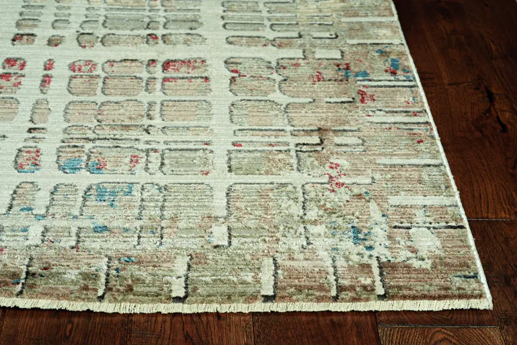 4' X 6' Ivory Abstract Area Rug - Homeroots - Flyclothing LLC