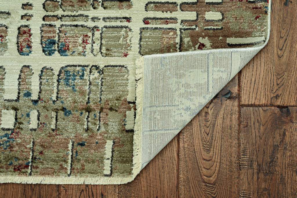 4' X 6' Ivory Abstract Area Rug - Homeroots - Flyclothing LLC