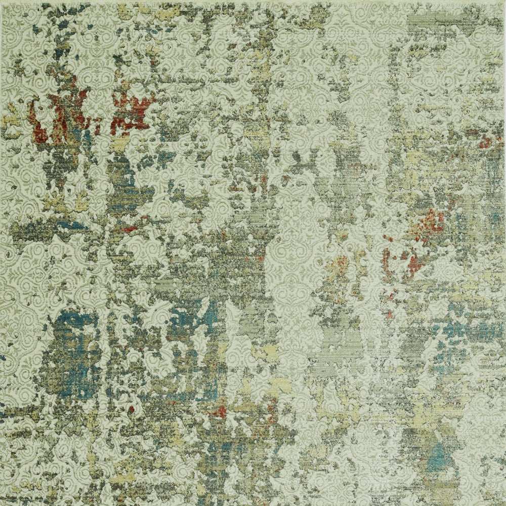 5' X 8' Ivory Abstract Area Rug - Homeroots - Flyclothing LLC