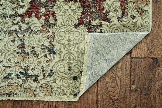 8' X 11' Ivory Abstract Area Rug - Homeroots - Flyclothing LLC