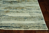 4' X 6' Ivory and Blue Abstract Area Rug - Homeroots - Flyclothing LLC