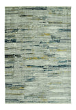 8' X 11' Ivory and Blue Abstract Area Rug