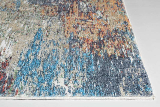 8' X 10' Blue and Beige Abstract Area Rug - Homeroots - Flyclothing LLC