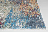 8' X 10' Blue and Beige Abstract Area Rug - Homeroots