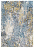 6' X 9' Blue and Gold Abstract Area Rug - Homeroots - Flyclothing LLC