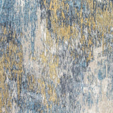 8' X 10' Blue and Gold Abstract Area Rug - Homeroots - Flyclothing LLC