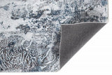 8' Runner Blue and Gray Abstract Runner Rug - Homeroots - Flyclothing LLC