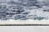 8' Runner Blue and Gray Abstract Runner Rug - Homeroots - Flyclothing LLC