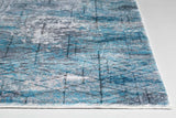 5' X 8' Blue Gray Abstract Cuboid Modern Area Rug - Homeroots