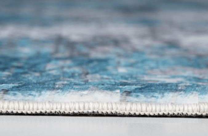 5' X 8' Blue Gray Abstract Cuboid Modern Area Rug - Homeroots - Flyclothing LLC