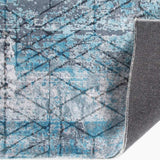 8' X 10' Blue Gray Abstract Cuboid Modern Area Rug - Homeroots - Flyclothing LLC