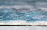 8' X 10' Blue Gray Abstract Cuboid Modern Area Rug - Homeroots