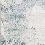 8' Runner Blue and Ivory Abstract Runner Rug - Homeroots - Flyclothing LLC