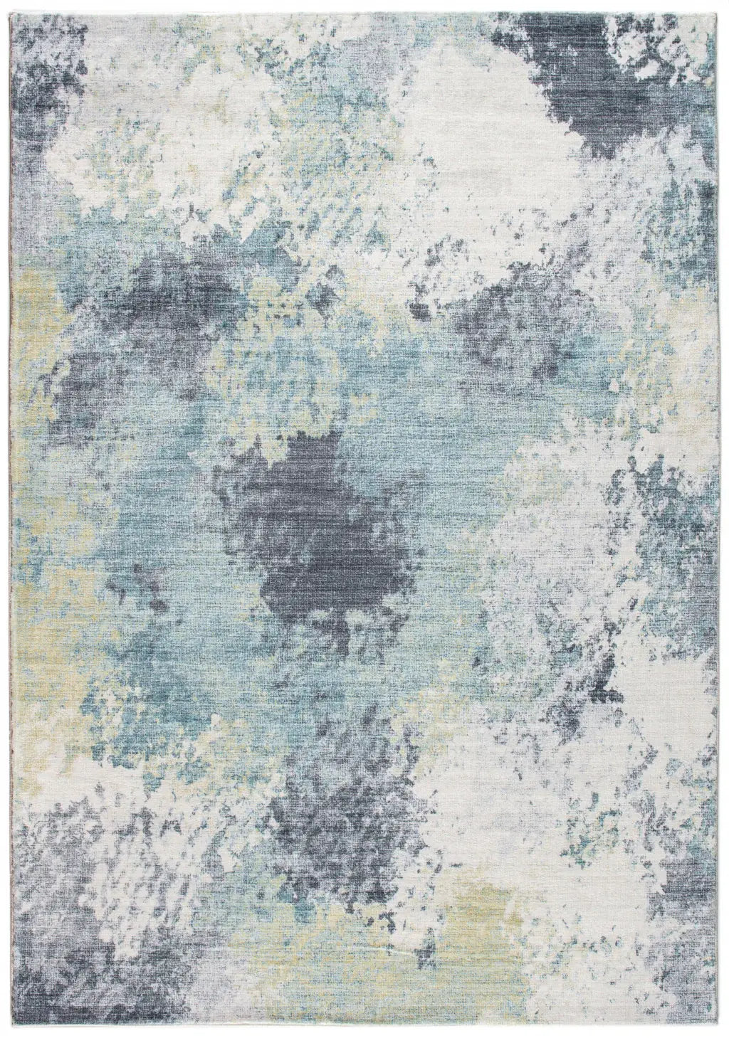 8' X 10' Blue and Ivory Abstract Area Rug - Homeroots - Flyclothing LLC
