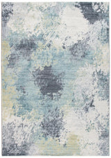 8' X 10' Blue and Ivory Abstract Area Rug - Homeroots - Flyclothing LLC