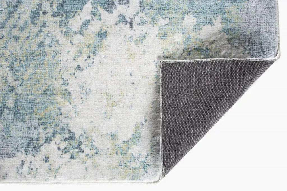 8' X 10' Blue and Ivory Abstract Area Rug - Homeroots - Flyclothing LLC