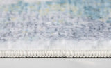 8' X 10' Blue and Ivory Abstract Area Rug - Homeroots - Flyclothing LLC