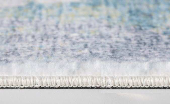 8' X 10' Blue and Ivory Abstract Area Rug - Homeroots - Flyclothing LLC