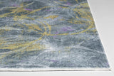 8' Runner Gray Abstract Runner Rug - Homeroots
