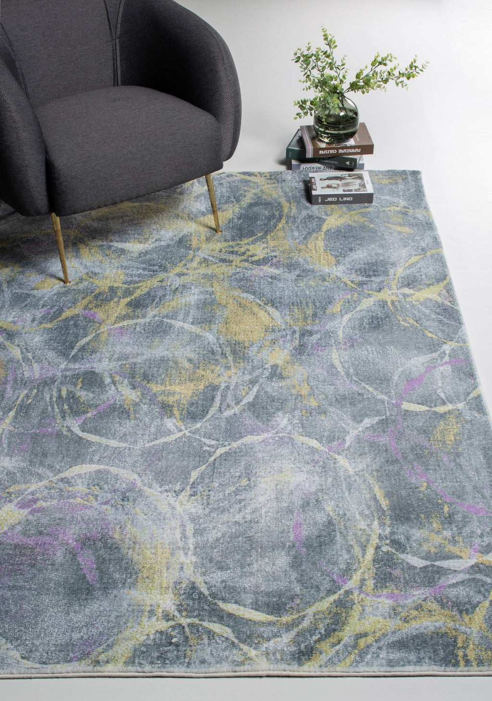 5' X 8' Gray Abstract Area Rug - Homeroots - Flyclothing LLC