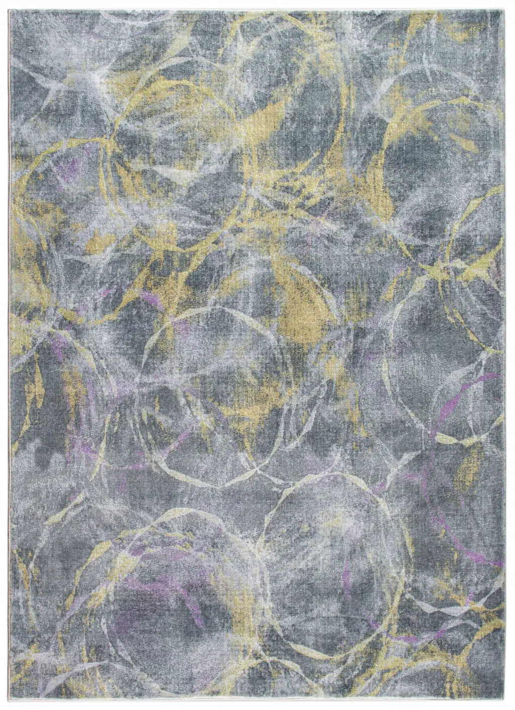 8' X 10' Gray Abstract Area Rug - Homeroots - Flyclothing LLC