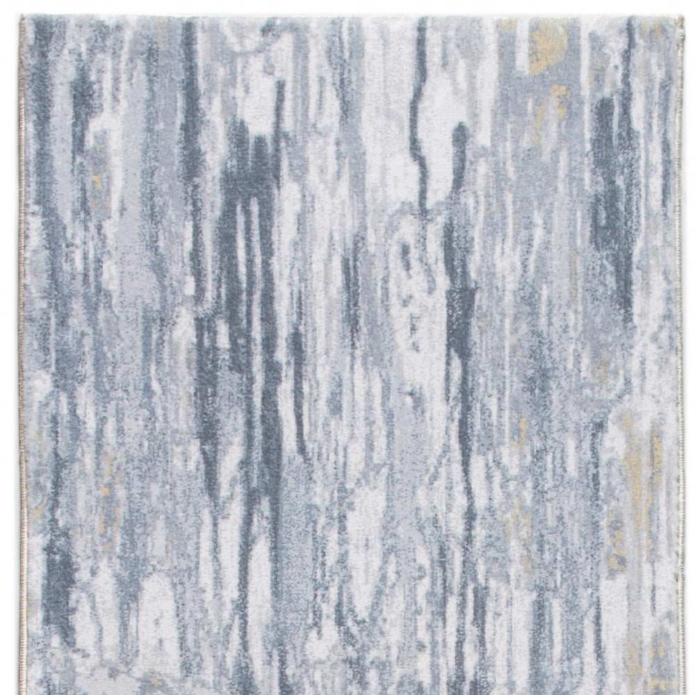 8' Runner Gray Abstract Runner Rug - Homeroots - Flyclothing LLC