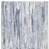 8' Runner Gray Abstract Runner Rug - Homeroots