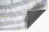 8' Runner Gray Abstract Runner Rug - Homeroots - Flyclothing LLC